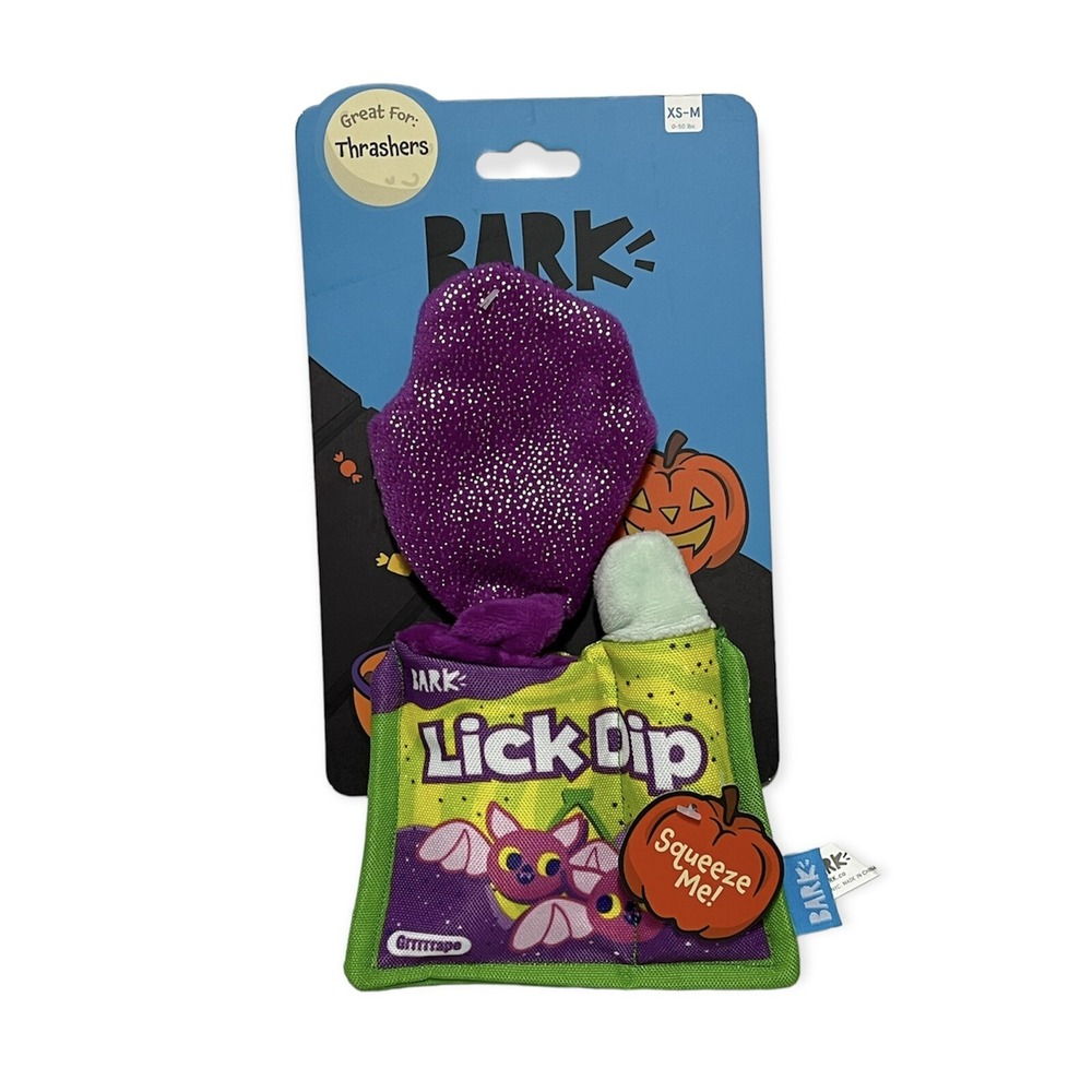 Bark Lick Dip Halloween‎ Candy Crazy Crinkle Squeaker Dog Toy Gift for Pet New